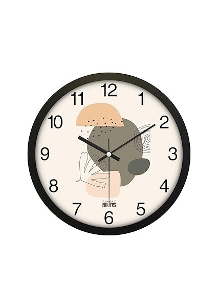 Emores 30 cm Gerçek Cam Sessiz Mekanizma Duvar Saati