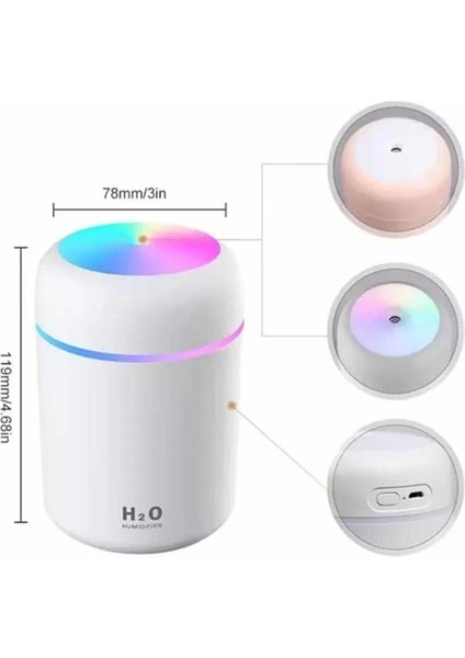 Hava Nemlendirici Buhar Makinesi LED Işıklı USB Dekoratif Nemlendirici fırsatları