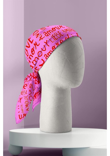 Amour Desenli Ipek Bandana modelleri