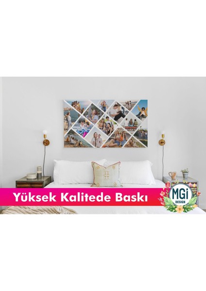 Kişiye Özel 15 Fotoğraflı Premium Kanvas Tablo 50X70 cm Ölçü fiyatları