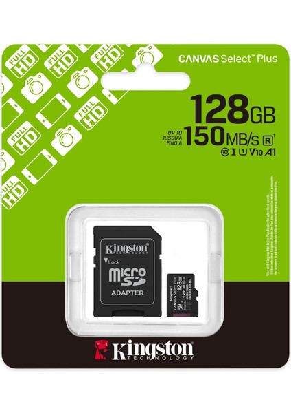 128GB Microsdxc Canvas Select Plus Gen3 150MB/S A1 Card + Adapter modelleri