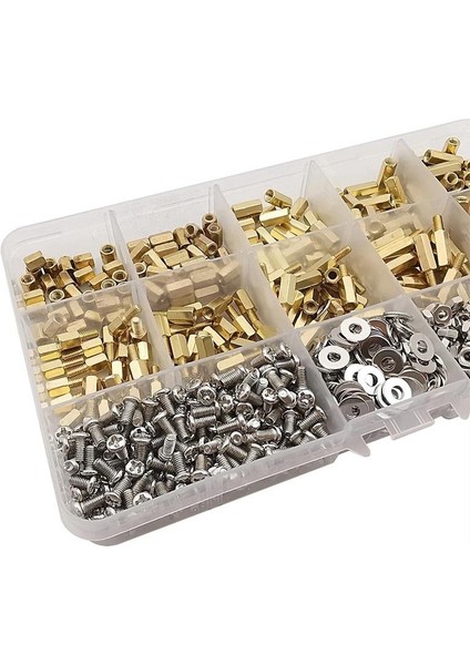 910 Adet M3 Metal Distans Vida Somun Pul Seti Aralıyıcı Stand Off 13 Çeşit Şeffaf Çantada fırsatları