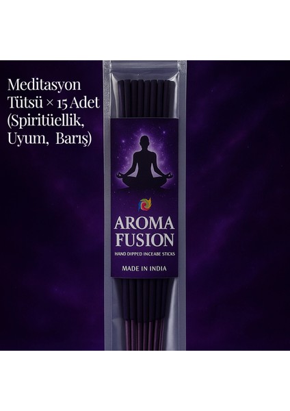 Aroma Fusion Meditasyon Tütsü - Premium Tütsü × 15 Adet (Spiritüellik & Sakinlik & Odaklanma)