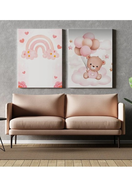 Modern Ev Çocuk Bebek Odası Dekorasyon Kanvas Tablo