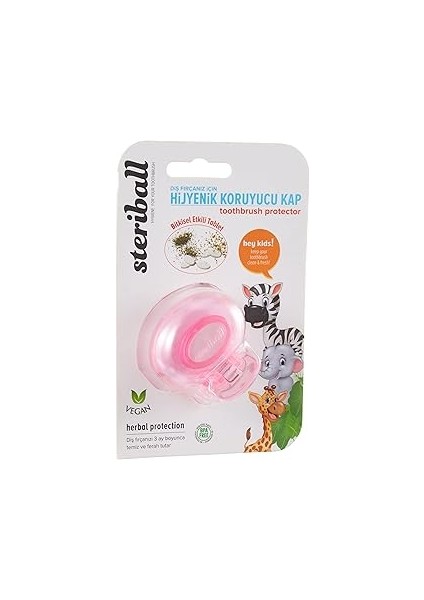 Steriball Diş Fırçası Için Hijyenik Fil Kids Kap, Çok Renkli