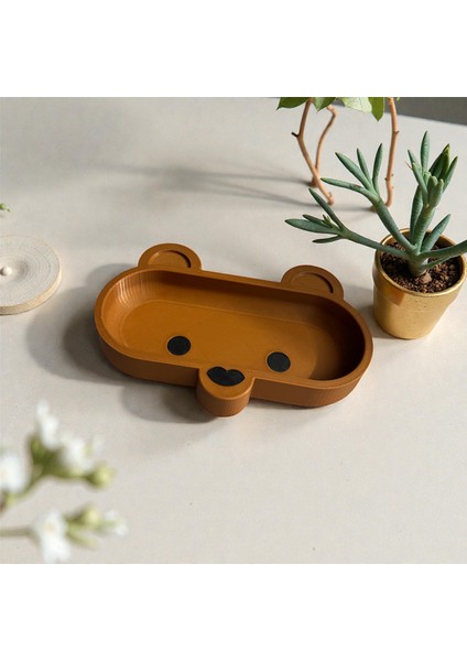 Dekoratif Ayı Tasarımlı Gözlük Tutucu - Eğlenceli Masaüstü Organizer