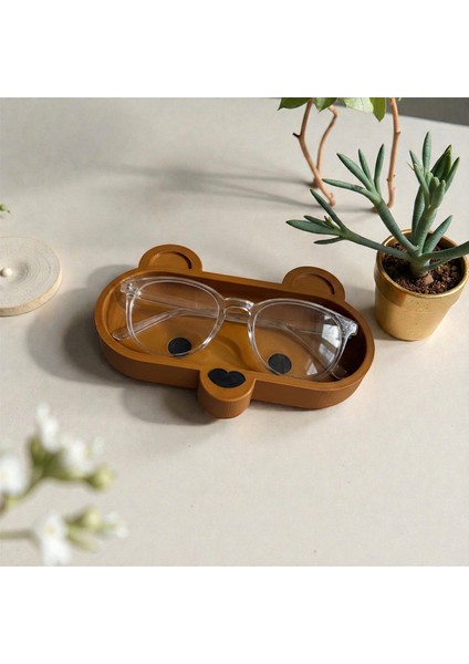 Dekoratif Ayı Tasarımlı Gözlük Tutucu - Eğlenceli Masaüstü Organizer fiyatları