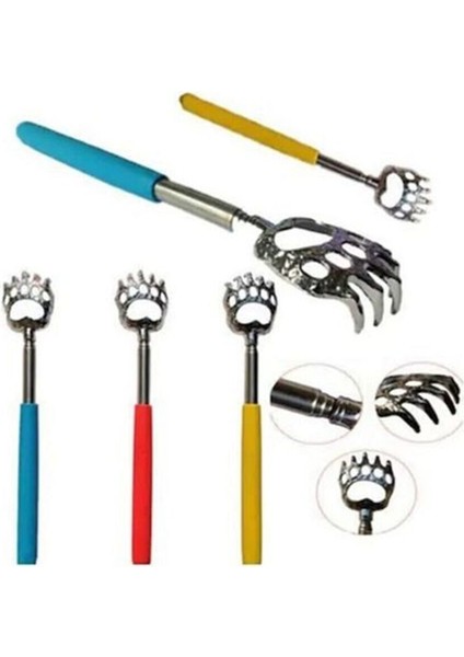 3 Adet Pratik Kolay Teleskopik Metal Sırt Kaşıma Kaşağı Aleti Aparatı