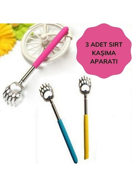 3 Adet Pratik Kolay Teleskopik Metal Sırt Kaşıma Kaşağı Aleti Aparatı fiyatları