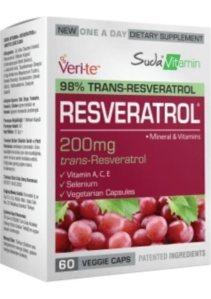 Resveratrol 200 Mg 60 Kapsül