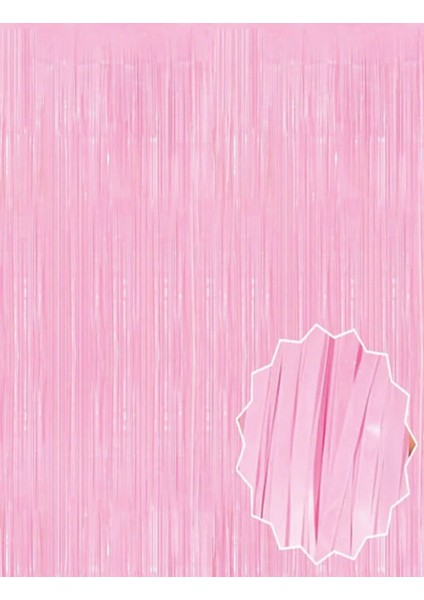 Bfs Soft Pembe Püsküllü Kapı Perdesi - Parti, Baby Shower, Cinsiyet Partisi 1x2 M fiyatları