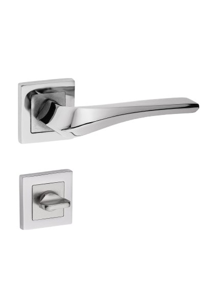 Venüs Kol Kare Rozetli Nikel Saten Wc Kapı Kolu