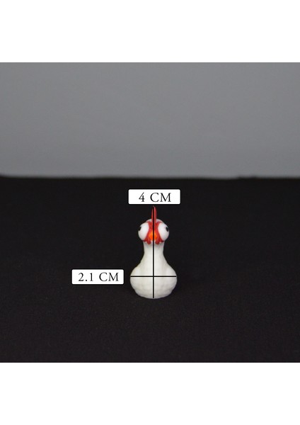 3D Sevimli Beyaz Horoz Küçük Dekoratif Figür ve Süs fiyatları