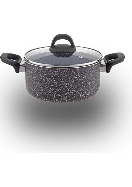 Lavilla Prime Granit 26X13 cm Tencere Cam Kapaklı 2.2 mm