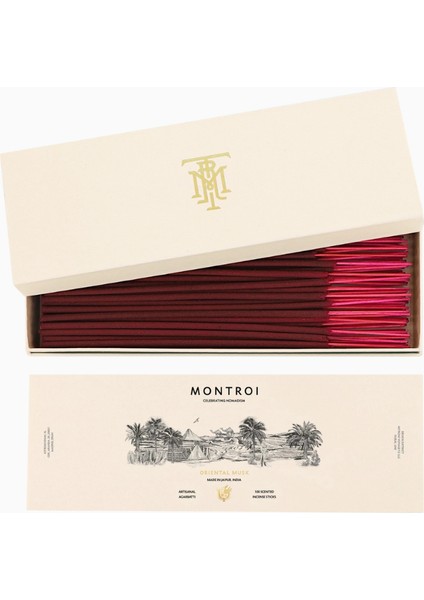 Montroı Oriental Musk Incense Sticks 100 Adet El Yapımı Tütsü