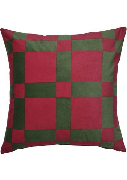 Yılbaşı Ruhunu Yansıtan Kırlent – Vınterfınt 65×65 cm Kırmızı-Yeşil Kadife fiyatları