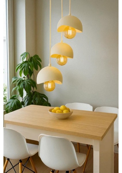 Beton Görünüm 3’lü Sarkıt Avize Toz Tutmayan Bio Yapı, Loft Iskandinav Bohem, Rustik Ampul Içerir fiyatları