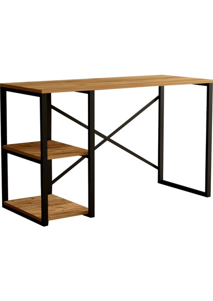 Arvel Raflı Metal Çalışma Masası - Atlantik Çam / Siyah - 90X44X71,8 cm modelleri