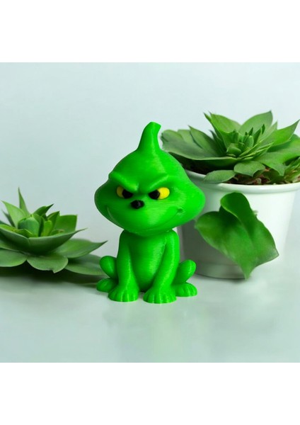 Sevimli Yeşil Grinç Figürü (Yılbaşı Temalı) - 2 Adet