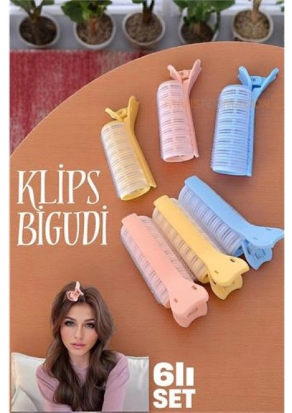 Klipsli Saç Bigudisi Isısız Doğal Bukle Gece Bigudisi 3 cm 6 Lı Set fiyatları