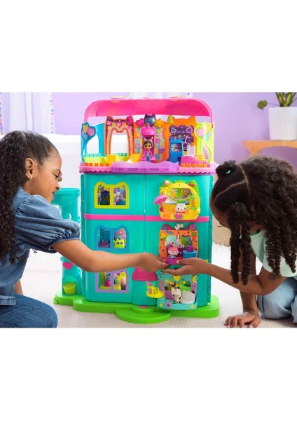 Gabby’s Dollhouse Festival Evi 63 cm – Müzikli ve Sesli Büyük Oyun Seti, 6 Odalı, Cat-A-Vator Asansörlü indirimleri