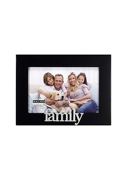 Malden Uluslararası Tasarımlar Aile Ifadeleri Resim Çerçevesi, 4x6, Siyah