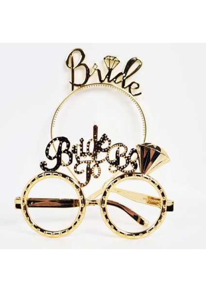 Bfs Brideyazılıtaçvebridetobeyazılıgözlüksetialtınrenk fiyatları