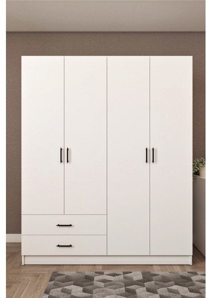 Ases HDF5358 Genç Odası Gardırop ve Çalışma Masası Hediyeli Beyaz modelleri