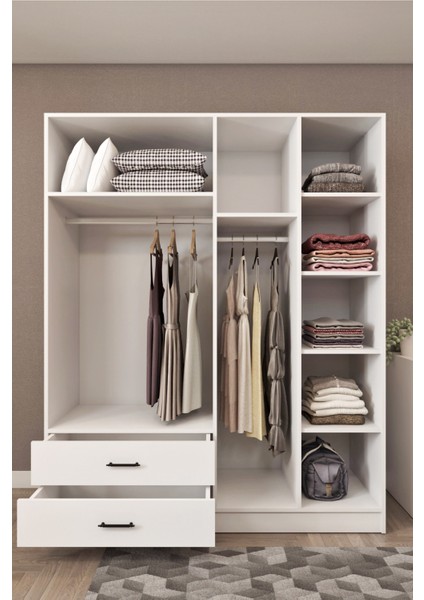 Ases HDF5358 Genç Odası Gardırop ve Çalışma Masası Hediyeli Beyaz indirimleri