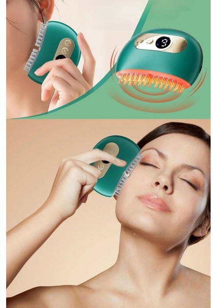 1 Adet Akıllı Elektrik Akımlı Ems Titreşimli Masaj Tarağı Kademeli Yüz Masaj Aleti Aparatı