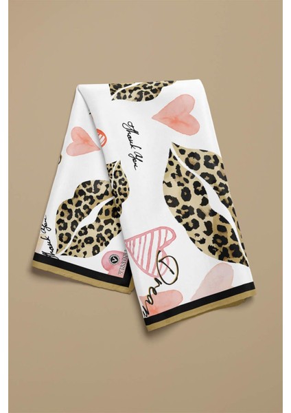 Dudak Desenli Ipek Bandana indirimleri