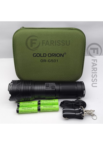 OR-G501 Geceyi Gündüze Çeviren 3 Km Menzilli Dev Projektör Fener (Powerbank Özellikli Yedek Pilli Full Set) modelleri