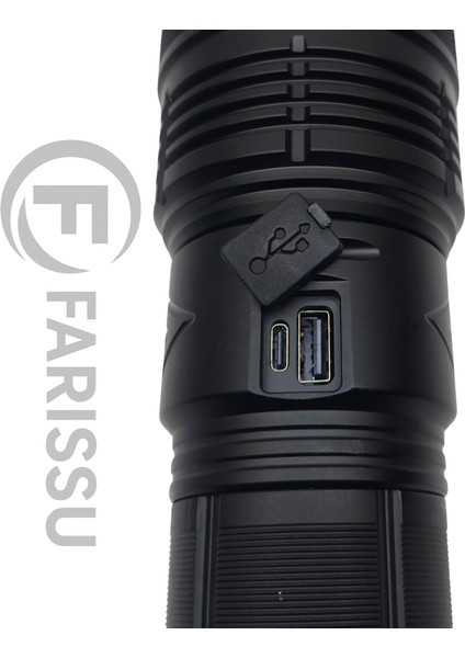 OR-G501 Geceyi Gündüze Çeviren 3 Km Menzilli Dev Projektör Fener (Powerbank Özellikli Yedek Pilli Full Set)