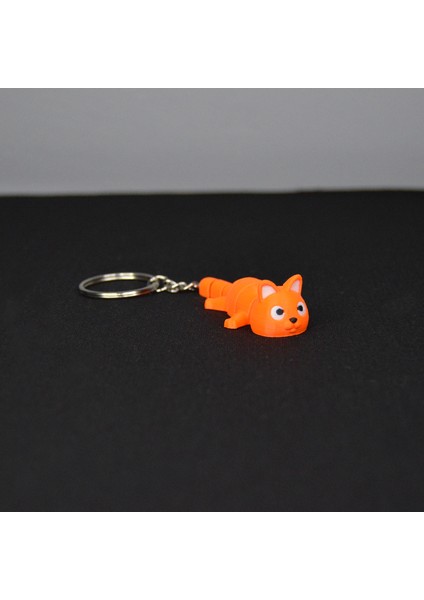 3D Hareketli Eklemli Turuncu Kedi Çanta Süsü ve Anahtarlık fiyatları