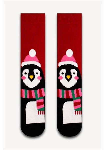 Noel Penguen Havlu Çorap