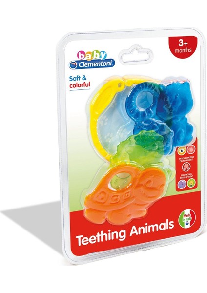 17061 Baby Clementoni - Renkli Hayvanlar Dişlik +3 Ay