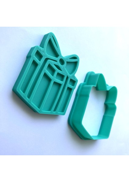 Büyük Hediye Kutusu Kurabiye Kalıbı ve Damga Seti | Doğum Günü, Yılbaşı, Kutlama Temalı Parti | Şeker Hamuru, Kil Şekillendirici fırsatları