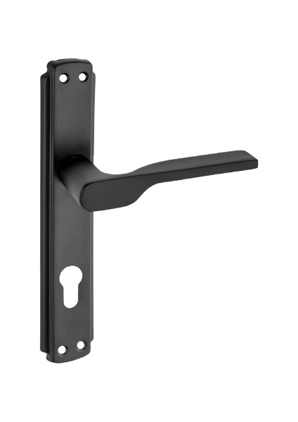 Sedir Kol Aynalı Siyah Yale Kapı Kolu