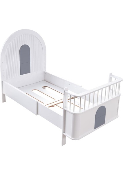 Venüs Çocuk Odası Takımı, Venüs Büyüyen Beşik, Vira 4 Kapaklı Kitaplıklı Dolap, Şifonyer - Gri modelleri