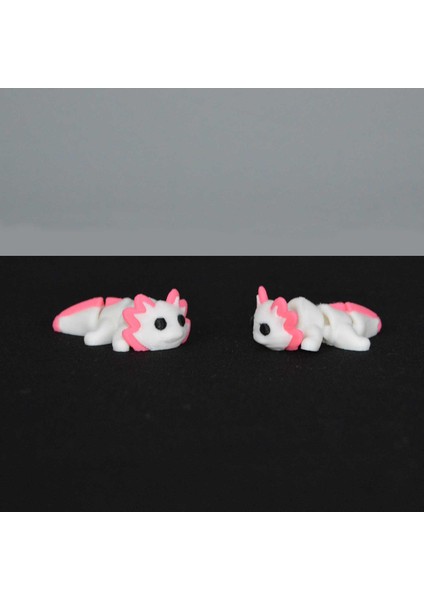 3D Hareketli Eklemli Beyaz Ejderha Küçük Dekoratif Figür ve Süs modelleri