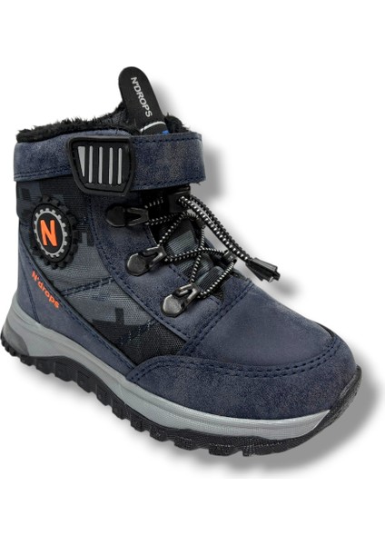 015-26 Deri Kürklü Kamuflaj Paraşüt Kumaş Çocuk Bot Laci Oranj 26-30