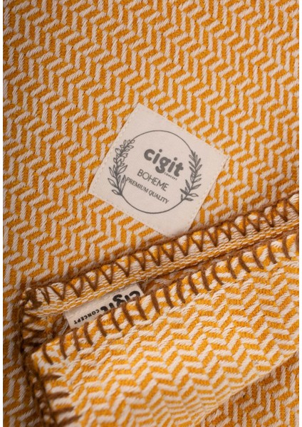 Çoban Dikişli Battaniye 93X100 cm (+/- 3 cm ) Hardal Sarı modelleri