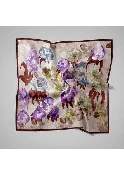 Naturel Eşarp | Renkli Tomurcuklar