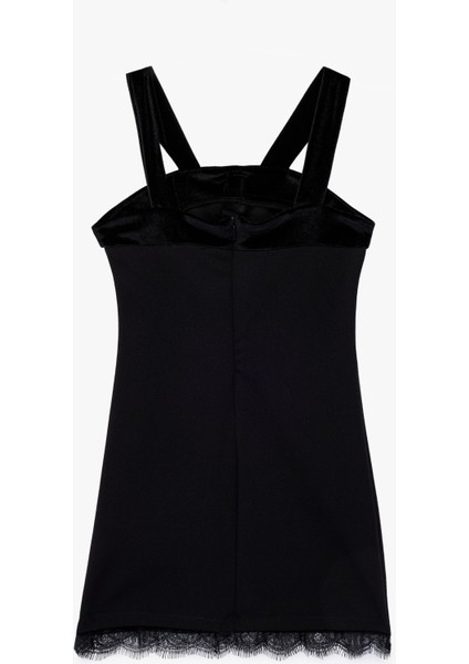 Fiyonk Detaylı Diz Üstü Askılı Yılbaşı Elbise fiyatları