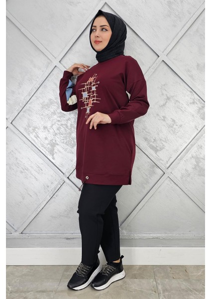 Kadın Baskı Detaylı Tesettür Tunik fiyatları