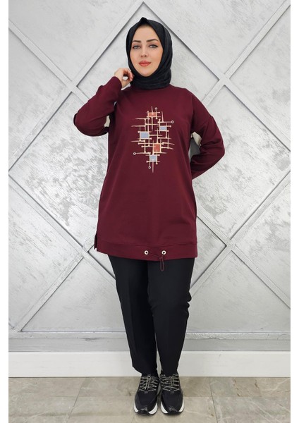 Kadın Baskı Detaylı Tesettür Tunik modelleri