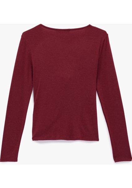 Slim Fit Koyun Yünü Karışımlı Uzun Kollu Degaje Yaka Bluz fiyatları