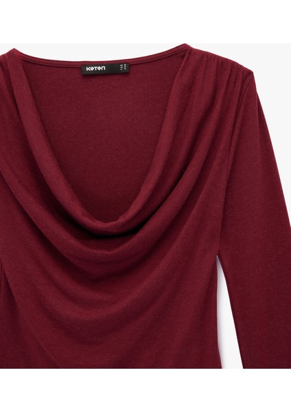 Slim Fit Koyun Yünü Karışımlı Uzun Kollu Degaje Yaka Bluz modelleri