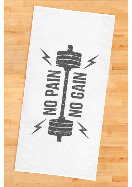 Dijital Baskı No Pain No Gain Desenli Spor Havlusu HVL0239 fiyatları