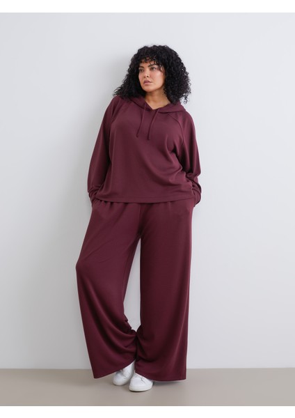 Büyük Beden Beli Lastikli Kadın Eşofman Altı